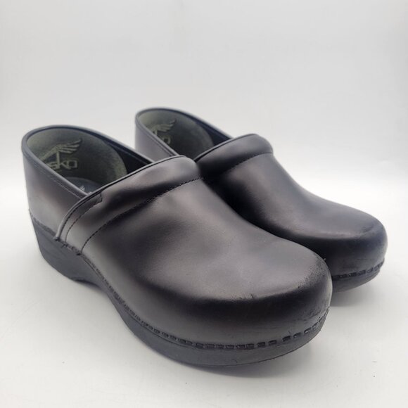 Dansko XP 2.0 Clogs Black Leather Comfort Shoes Arch Support Womens 41 (10.5-11) - Picture 1 of 15